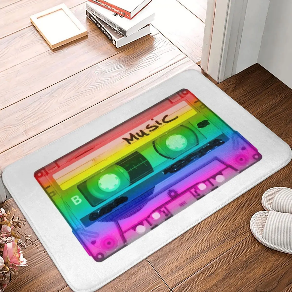 

Music Cassette Tape Doormat Rug carpet Mat Footpad Polyester Non-slip durable Entrance Kitchen Bedroom balcony toilet Bathroom