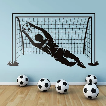 

HDJWU Wall Sticker Footballer Soccer Player Sports Decal Football Lover's Gifts Vinyl Sticker Wall Murals Decoration for boys living room wall decor stickers art fashion sports wall stickers WU61