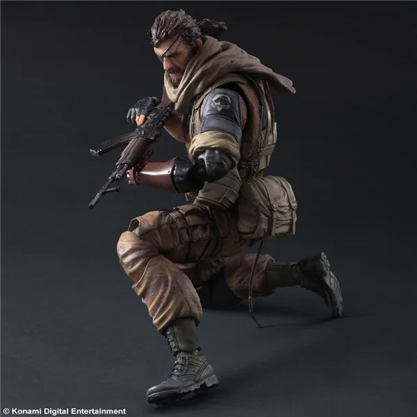 Play Arts Kai Metal gear твердая змея ПВХ Фигурки PA Коллекционная модель игрушки 27 см - Цвет: No Box