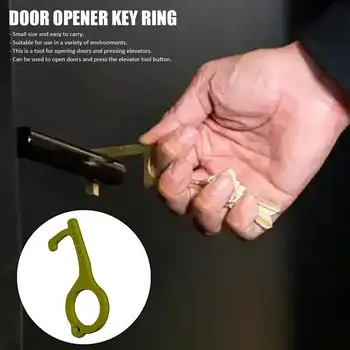

Portable Hygiene Hand EDC Door Opener Non-Contact Door Opener Elevator Keychain Tool Hygienic Keychain Touches For Home Safety