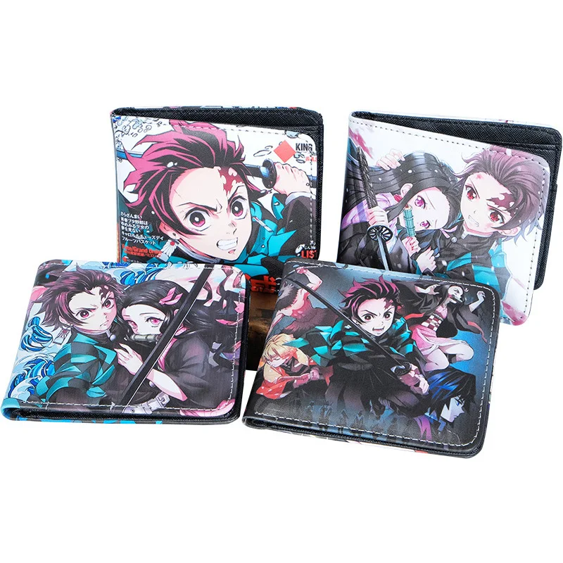 Аниме демон убийца Kimetsu No Yaiba мультфильм Tanjiro Kamado Косплей бумажник Держатели карт кошелек сумка Кошельки для монет