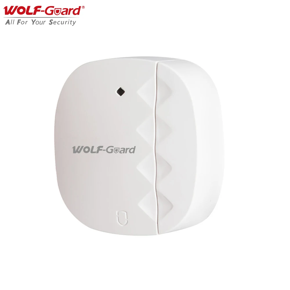 Wolf-Guard Wireless Contact Door Window Magnet Sensor Detector for Home Alarm Security System 433MHz White wireless 433mhz tuya smart window door sensor detector home burglar alarm system 2 years standby for large house security