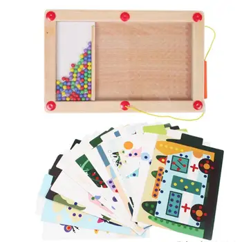 

Wooden Magnet Maze Game Intellectual Jigsaw Board Children Kids Gifts Puzzle Toy Hands-on Brain Grasping Ability Training