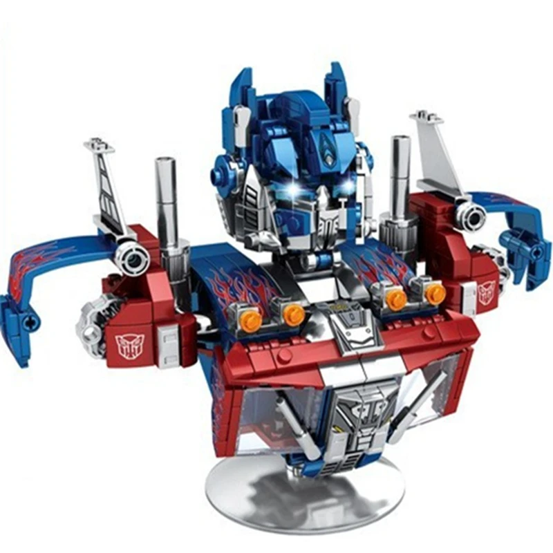 

2020 Transformation Ideas Serier Optimus Convoy Prime Warrior bust Super Hero Building Blocks Sets Bricks Kids Toys Movie 2