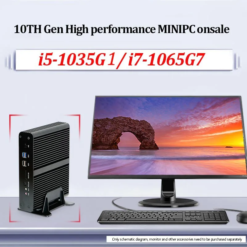 Miniventilador de 10. ª generación, 10nm, PC Core i5, 1035G1, i7, 1065G7, Windows S10, Mini ordenador HDMI Dual, 4K, 60GHz, SD, pc de escritorio óptico