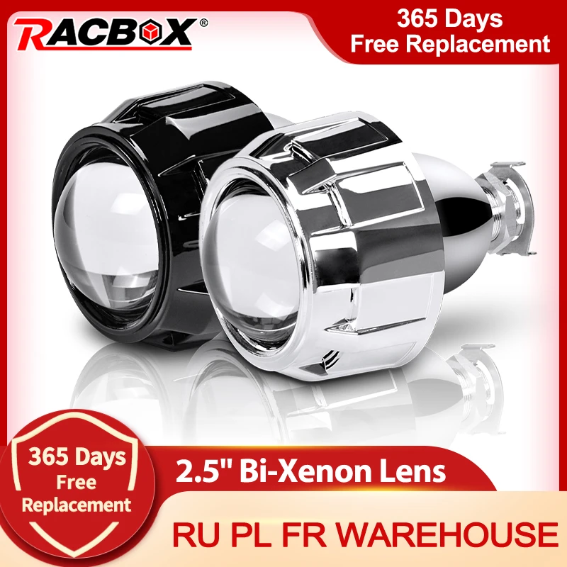 Racbox 2個2 5インチユニバーサルバイキセノンhidプロジェクターレンズシルバー黒シュラウドh1キセノンled電球h4 H7オートバイの車の ヘッドライト Headlights Headlight Headlight H7headlight H7 Led Aliexpress