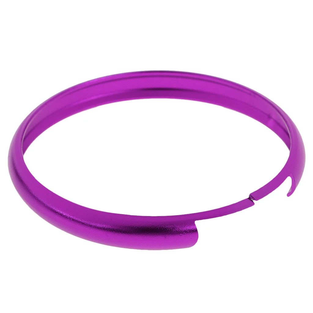 High quality SET OF 2 Sliver/Purple Alumnium Smart Key Fob Ring Rim Trim Cover Replacement For Mini Cooper