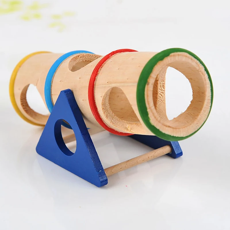 Pet Wooden Small Unique Funny Toys Hamster Upturned Bucket Hamster Seesaw Tunnel Tube Small
