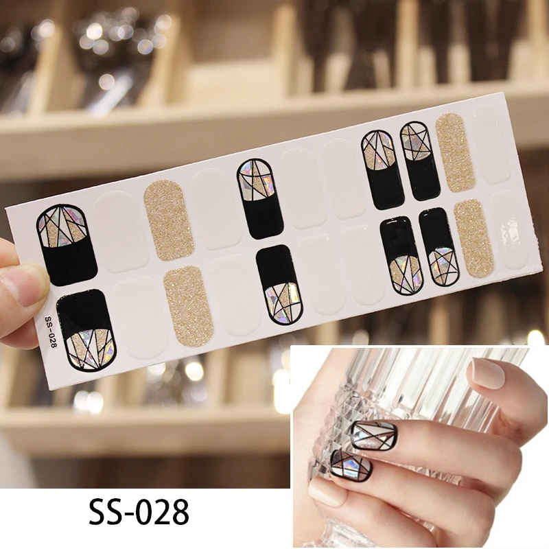 22 советы/лист стикеры 3D на ногти Nail Art маникюрный Водные Переводные картинки дизайн ногтей украшения наклейки клей водные переводные наклейки
