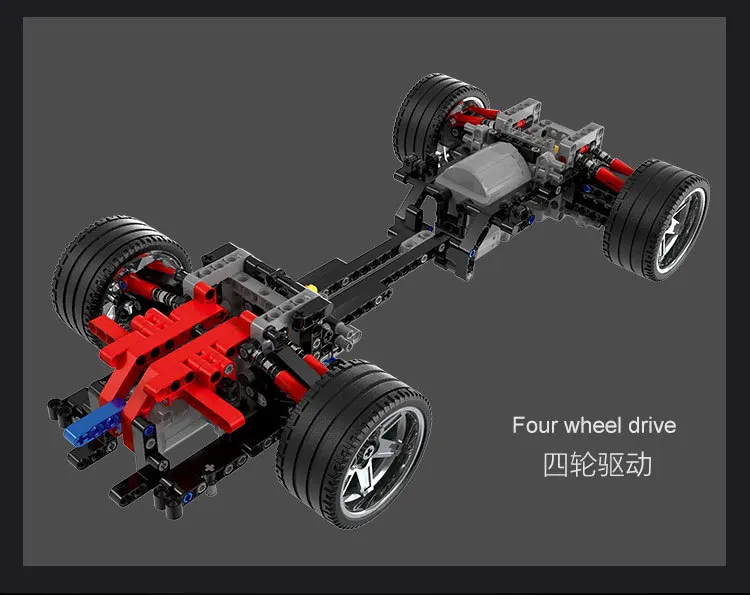 Приложение светодиодный RC двигатели автомобиля 13070 совместимый технический внедорожник G65 AWD Wagon наборы строительных блоков кирпичи развивающие игрушки