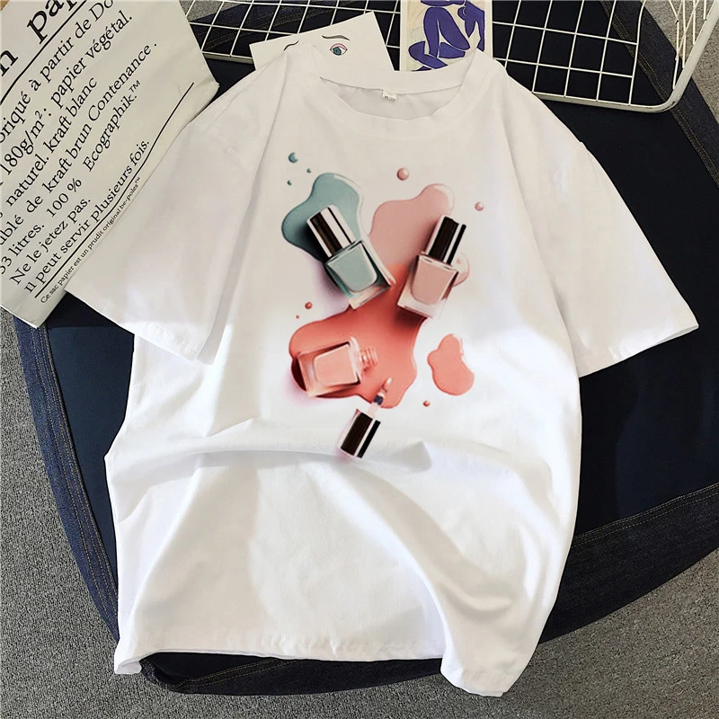 Graphic tees tops beauties print tshirts women funny t shirt white Tops casual short Camisetas Mujer_T-Shirt