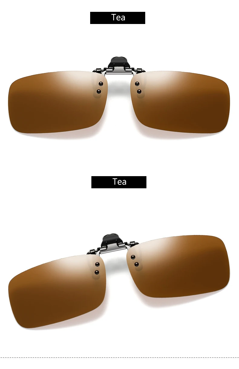 Поляризованные мужские женский зажим на солнцезащитных очках 180 ° флип-зажим оттенков для близорукости очки для вождения очки для рыбалки UV400
