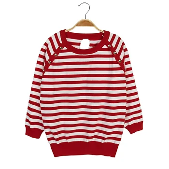 

Women Fashion Sweaters Autumn Winter Striped Long Sleeve Sweaters Loose Hollow Buttons Pullover Tops Slim O-Neck Warm Sweater