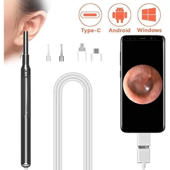 

Earwax Removal LED Otoscope Ear Cleaning Endoscope Spoon Mini Camera Ear Picker Ear Wax Removal Visual Ear Mouth Nose S