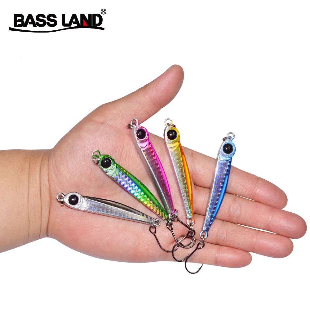 Bassland 1pcs Metal Spoon sea fishing Lure 8g 28g 39g 60g 80g Large Eye Lead lures Heavy Jig Bait Sea Fishing Accessories pesca