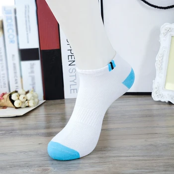

Summer Spring Autumn Men Casual Short Socks Stitching Color Cotton Male Socks 2 Pairs