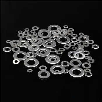 

105PCS M3/M4/M5/M6/M8/M10 304 Stainless Steel Washers Plain Washers Metric Flat Gasket Assortment Kit For Hardware Accessories