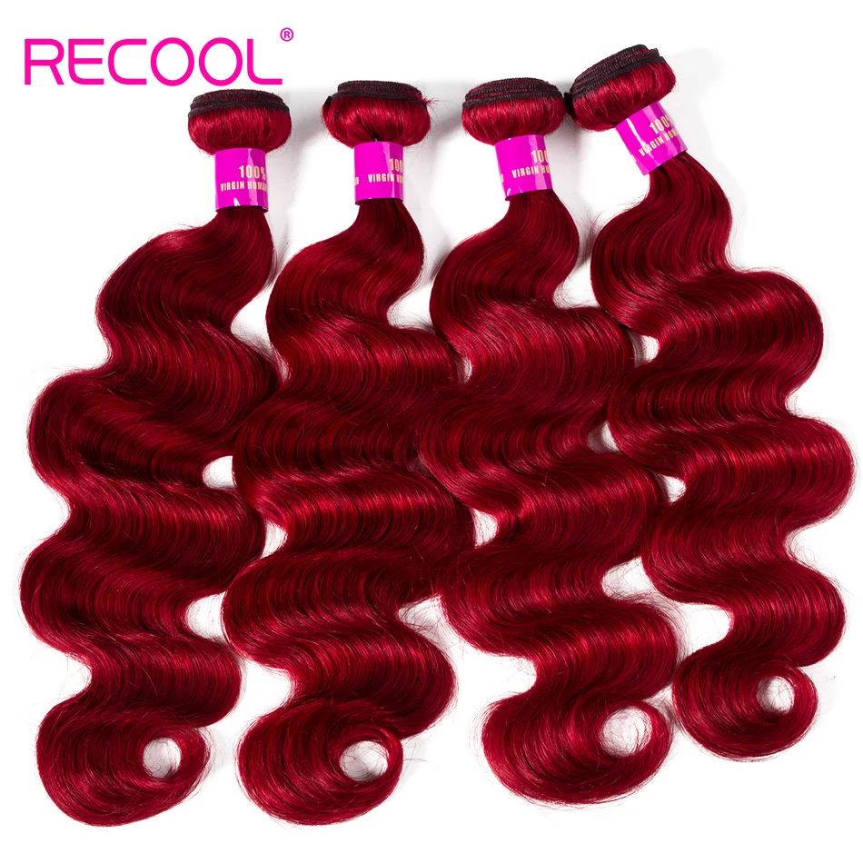 Recool волосы Омбре бразильские волнистые человеческие пряди Remy ткачество 1/3/4