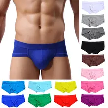 Brand Underwear Mesh Qucik-Dry Sexy Men Modal Briefs Breathable Mens Cueca Male low waist Panties Underpants 14 colors