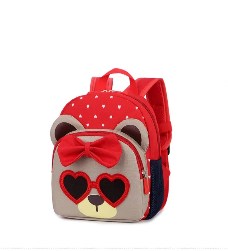 for Backpacks Cartoon bear School Bags Kids Kindergarten Girls Boys Children Anti-lost Nursery Bag Trolley backpack