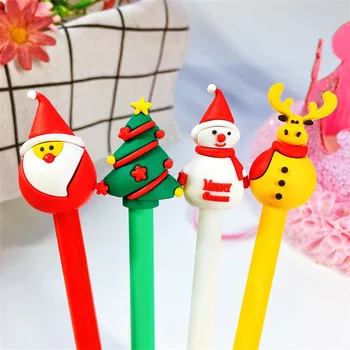 

1pcs Merry Christmas Gel Pen Cute Animal Pet Star Sweet Flora Colored 0.5mm Cute Ballpen for School Kawaii Korean Stationary