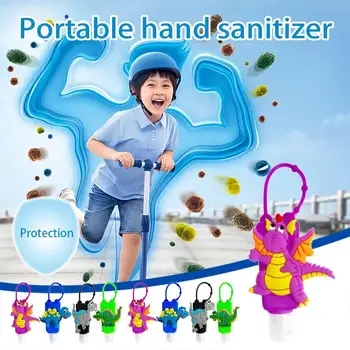 

8pcs Portable Hand Sanitizer Soap Dispenser children silicone hand sanitizer bottle dispensador de jabon Cleaning Tools 30ML