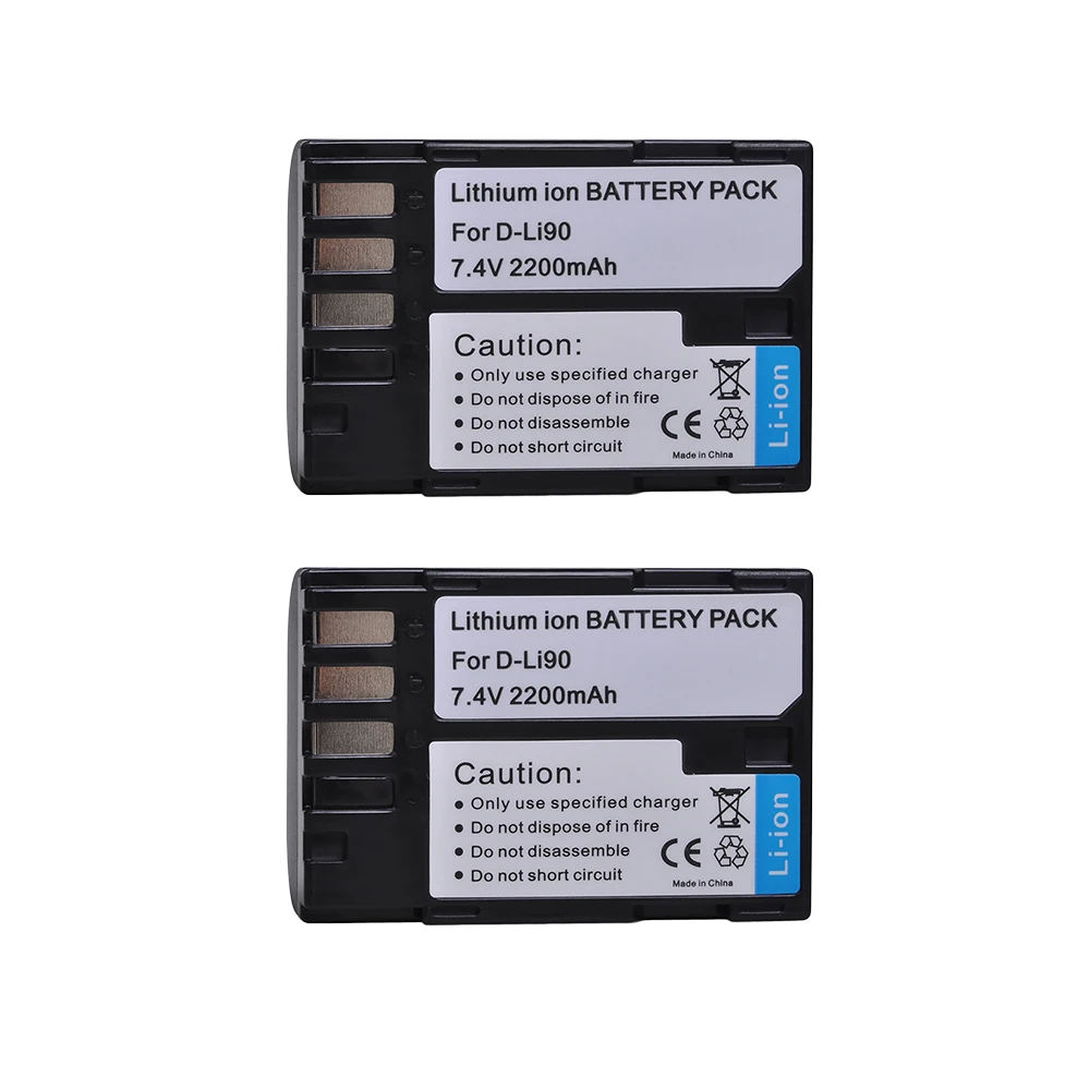 2200Mah D-Li90 Dli90 Li-Ion Batteria Per Pentax 645 645D 645Z K-1 K-01 K-3 K-5 K-5D K-5Iis K-7 K-7D K1 K01 K3 K5 K5D Ii 2
