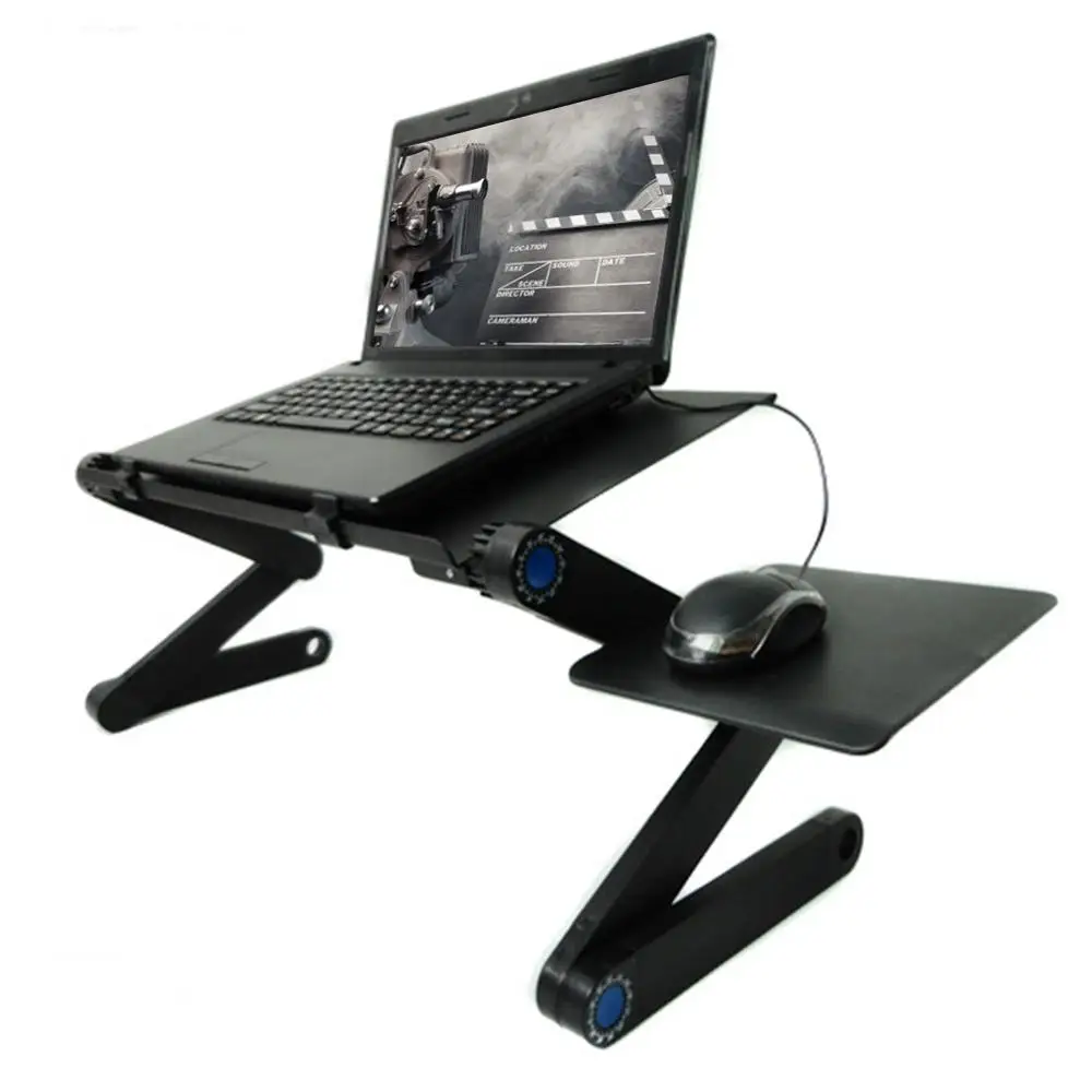 Laptop Computer Table Bed Aluminum Alloy Foldable Computer Desk iPad Desk Lazy Aluminum Alloy Folding Table TV Stand Mouse Pad