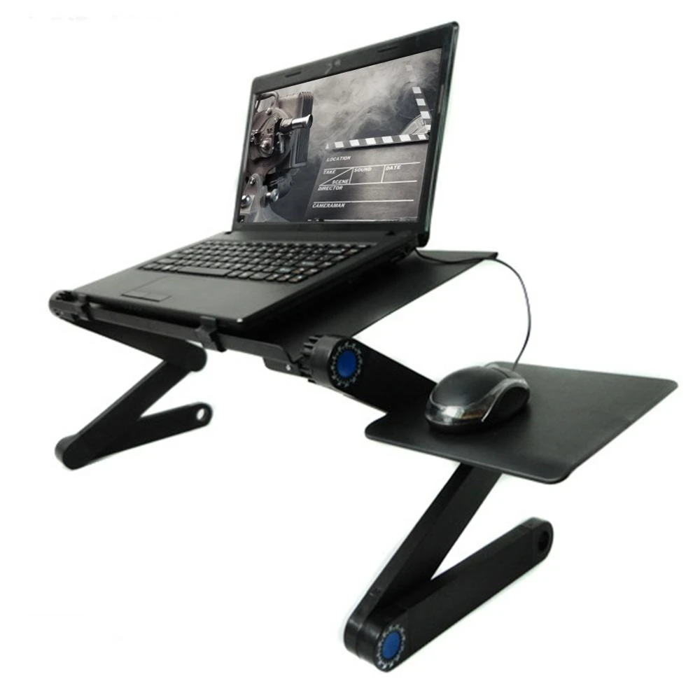 Table d'ordinateur Portable pliable en alliage d'aluminium, pour lit, bureau, iPad, Notebook, support TV, tapis de souris