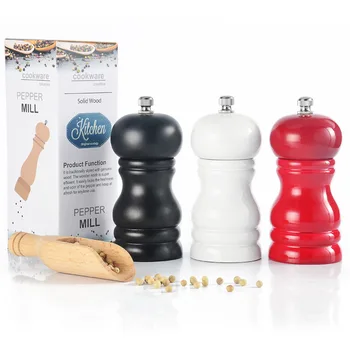 

Solid Wood Pepper Grinder Manual Pepper Grinder Black Pepper Cruet Pepper Baking Varnish Pepper Mill