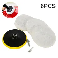 

Wholesale 6pcs/set 6 Inch Woolen Car Polishing Pad Polishing Conservation Wool Polishing Disc Buffing Waxing Backing Pad
