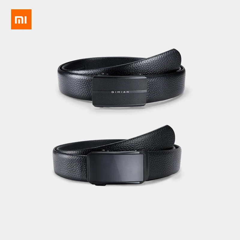 Xiaomi Qimian Napa верхний слой кожаный ремень с автоматической пряжкой двусторонний верхний ремень мягкий и не деформируется