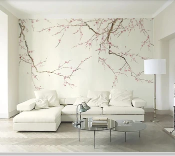 

Papel de parede Modern Chinese style plum flower walllpaper,living room tv wall bedroom wall papers home decor kitchen mural