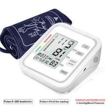 Monitor de pressão arterial esfigmomanômetro freqüência cardíaca medidor de pulso medição tonômetro pr braço superior pulso doméstico medidor equipamentos