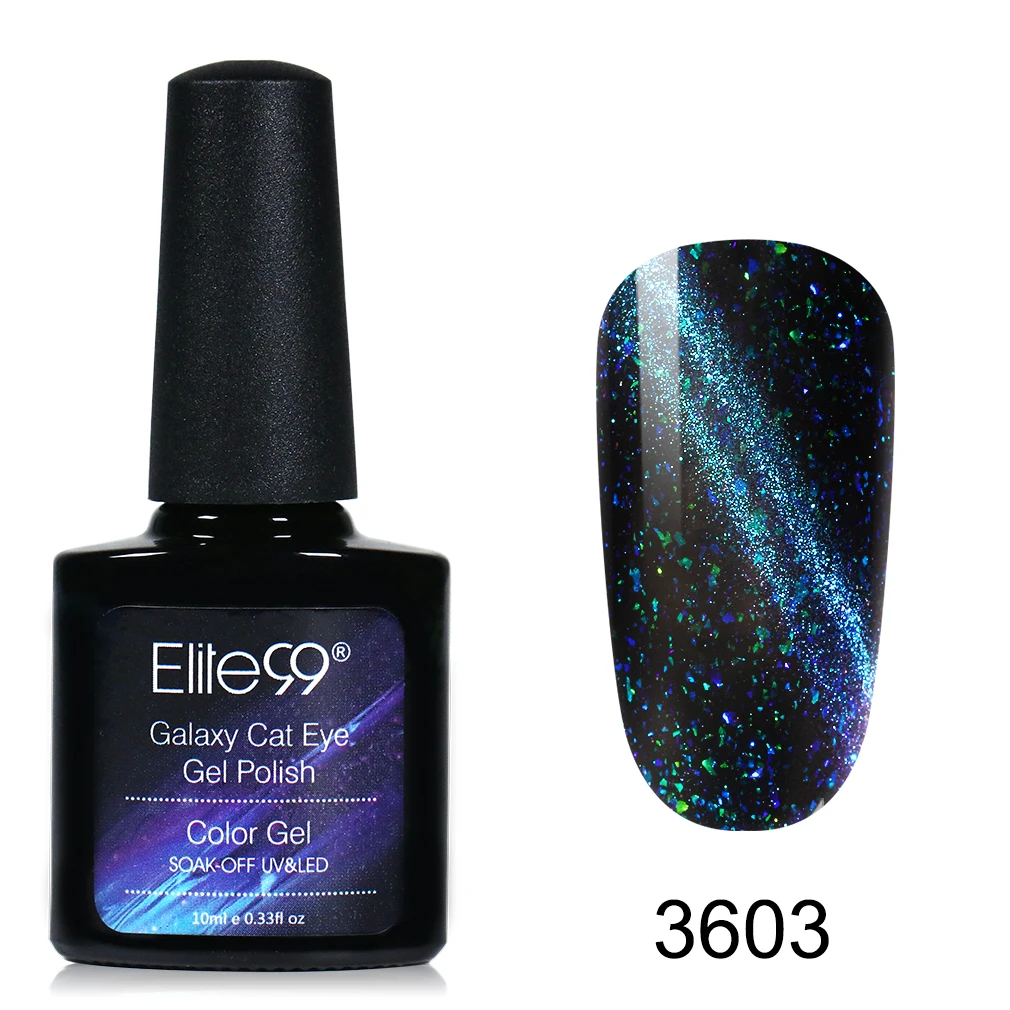 Elite99 10 мл Galaxy Гель-лак «кошачий глаз» черная основа необходимый блеск кошачий глаз Гель-лак для ногтей замачиваемый Магнитный Гель-лак для ногтей - Цвет: 3603