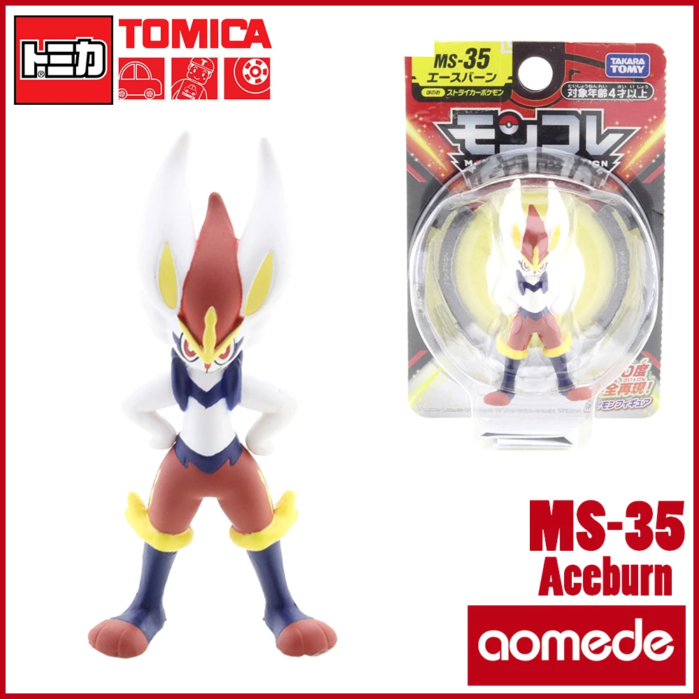 Takara Tomy Tomica Pokemon Pocket Monsters Moncolle Ms 35 Cinderace 3 5cm Mini Resin Anime Figure Toys For Children Collectible Action Figures Aliexpress