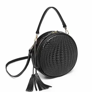 

Women's shoulder bags genuine leather handbag Round women's bag Cowhide female tote crossbody bags for women bolsa feminina