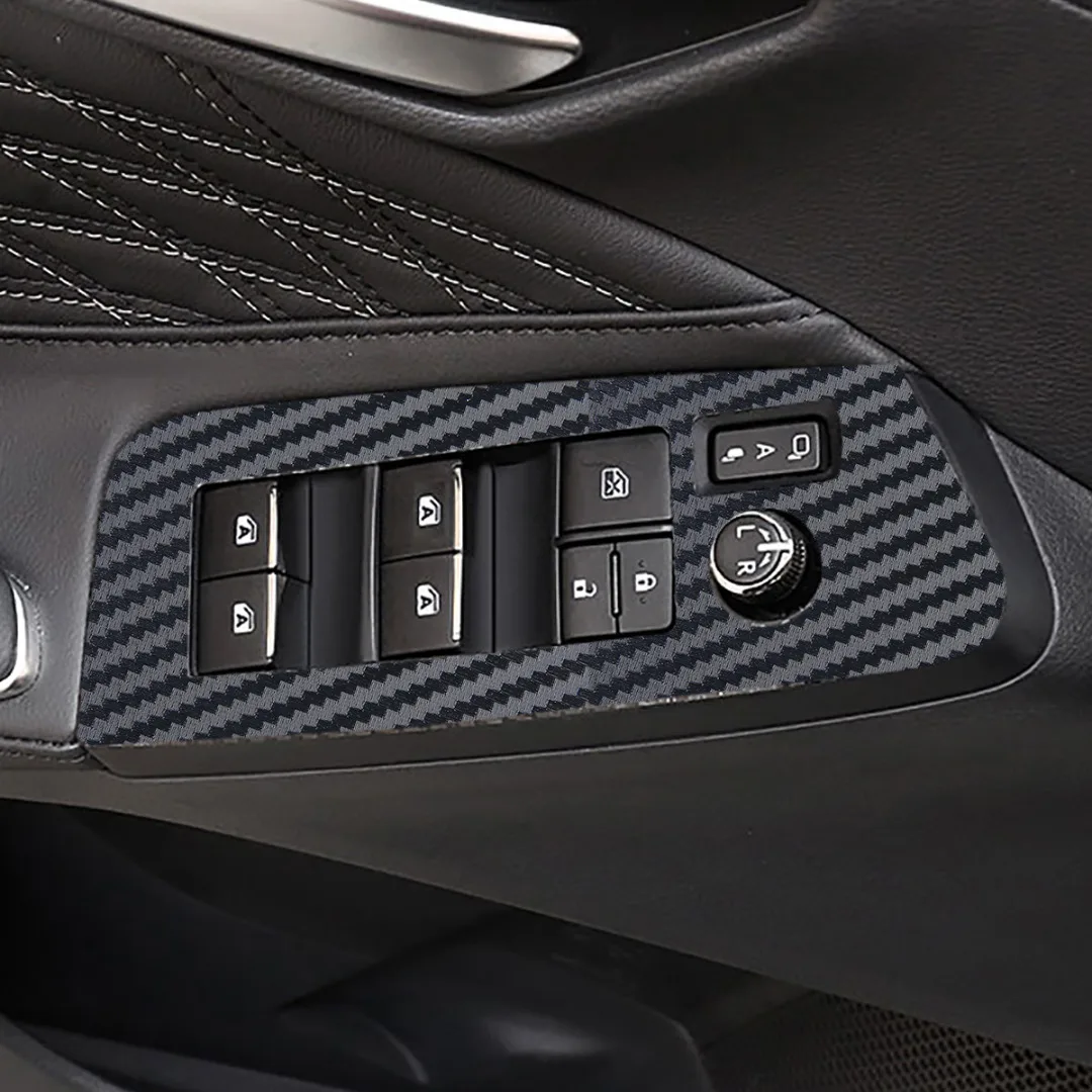 3D Matte Black Carbon Fiber Vinyl Wrap Sticker Waterproof Car Decal Film Air Release for Armrest Dashboard Car Exterior Parts