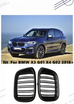 

High Quality ABS/Carbon Fiber Racing Grille For BMW X3 G01 X4 G02 Gloss Black Carbon Fiber 2018+