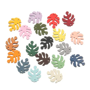 

100Pcs New Wooden Beads Fishbone Shaped Loose Bead for Jewelry Making Decoration Accessories Gifts For Women Size 25x30mm