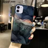 Azul oscuro piedra de mármol textura negro cubierta del teléfono Fundas para iPhone 12 Mini 11 Pro XR X XS X Max 6 6S 7 8Plus 7 7 caso de la cubierta ► Foto 2/6