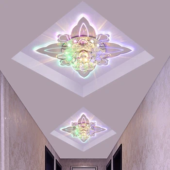 

Colorful Modern Hallway Crystal LED Ceiling Light Corridor Mirror Ceiling Lamp Aisle Veranda Lighting