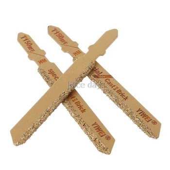 

3pcs 3" T150 Carbide Grain 50 Grit T-Shank Jigsaw Blades Ceramic Tile Cutting Tool New F14 20 Dropship
