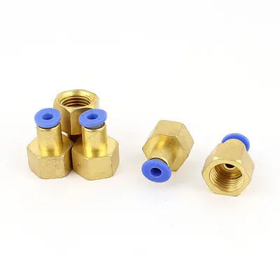

5 Pcs Pneumatic Straight Push In Fitting 4mm Tube OD x 1/4" BSP Female Thread