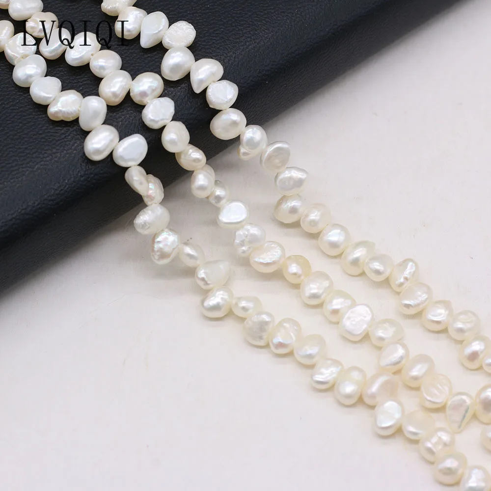 

LVQIQI Natural Freshwater Pearl Bead White Irregular Beads For Jewelry Making DIY Charm Bracelet Necklace Earring Accessories