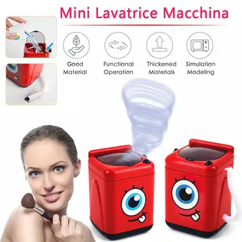 

Mini Electric Washing Machine Dollhouse Toy Makeup Brushes Cleaner Cosmetic Beauty Makeup Tools Cleaner Kids Toys
