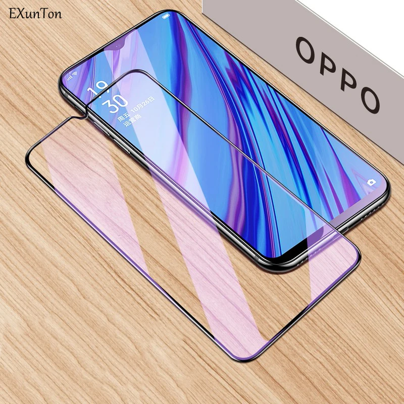 

EXUNTON Full Coverage Anti Blue Tempered Glass for OPPO A9 A9X K3 Screen Protector for OPPO A9 A9X K3 Protective Film 9H