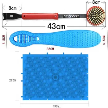 

3 pcs Massage Set Massgae Cushion + Massage Hammer +Meridian Hammer Acupressure Sets Relieve Stress Back Pain Acupressure Mat