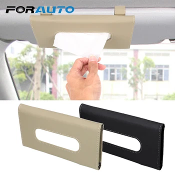 

FORAUTO Car Sun Visor Napkin Holder PU Leather Car Tissue Box Seat Back Armrest Car-styling Universal Interior Accessories