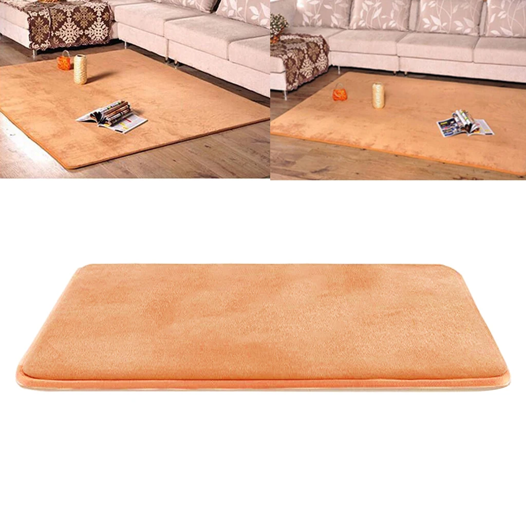 1pcs Soft Memory Foam Bath Mat Non Slip Absorbent Velvet Bathroom Rug Carpet Home Kitchen Hotel Carpet Multi-color